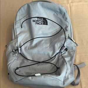 EUC UNISEX The North Face Light Gray Backpack with Front Bungee